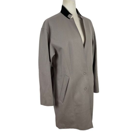 New Rag & Bone Clifton Virgin Wool Snap Coat Jacket Light Grey Size 4 Preppy Job - Picture 10 of 16